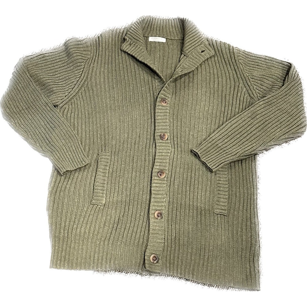 Coofandy Men's Button‎ Front Ribbed Cardigan Sweater
